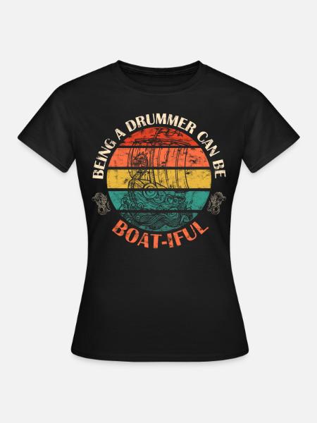 Chinesisches Drachenboot-Bootsrennen - Frauen T-Shirt - Schwarz
