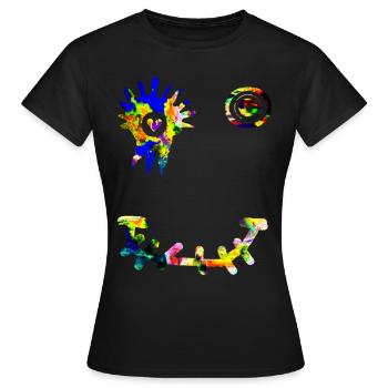 Mystery Cyberface - Women's T-Shirt - black - Front - AI Model Female 172 dark (172cm)