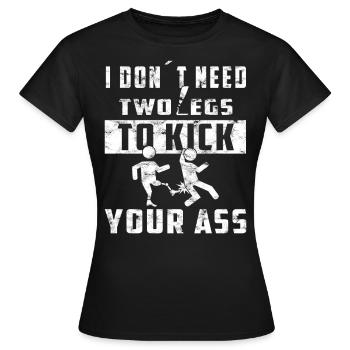 Amputiertes Bein Prothetisches Bein - Frauen T-Shirt - Schwarz - Vorne - AI Model Female 172 dark (172cm)