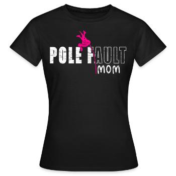 Pole Vault Pole Jumper Mom - Women's T-Shirt - black - Front - AI Model Female 172 dark (172cm)