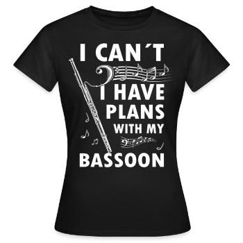 Holzblasinstrument Musik Bassoonist - Frauen T-Shirt - Schwarz - Vorne - AI Model Female 172 dark (172cm)