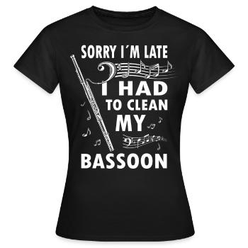 Holzblasinstrument Musik Bassoonist - Frauen T-Shirt - Schwarz - Vorne - AI Model Female 172 dark (172cm)