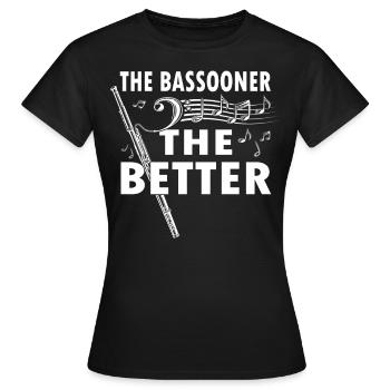 Holzblasinstrument Musik Bassoonist - Frauen T-Shirt - Schwarz - Vorne - AI Model Female 172 dark (172cm)