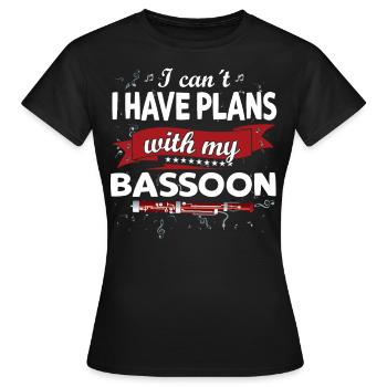 Holzblasinstrument Musik Bassoonist - Frauen T-Shirt - Schwarz - Vorne - AI Model Female 172 dark (172cm)
