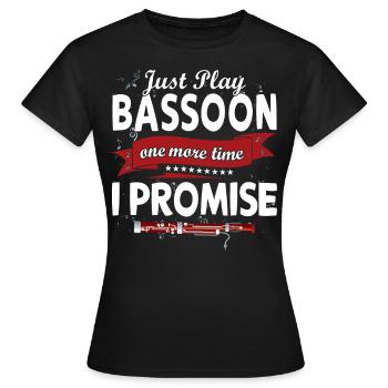 Holzblasinstrument Musik Bassoonist - Frauen T-Shirt - Schwarz - Vorne - AI Model Female 172 dark (172cm)