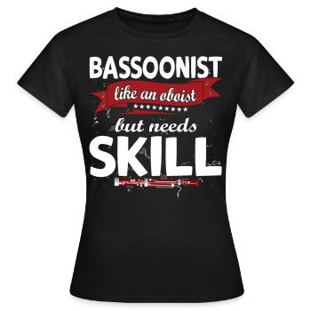 Holzblasinstrument Musik Bassoonist - Frauen T-Shirt - Schwarz - Vorne - AI Model Female 172 dark (172cm)