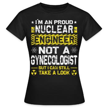 Nuclear Power - Proud Nuclear Engineer - Women's T-Shirt - black - Front - AI Model Female 172 dark (172cm)