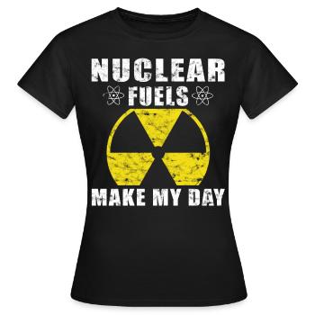 Kernkraft - Stolzer Nuklearingenieur - Frauen T-Shirt - Schwarz - Vorne - AI Model Female 172 dark (172cm)