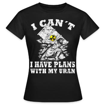 Kernkraft - Stolzer Nuklearingenieur - Frauen T-Shirt - Schwarz - Vorne - AI Model Female 172 dark (172cm)