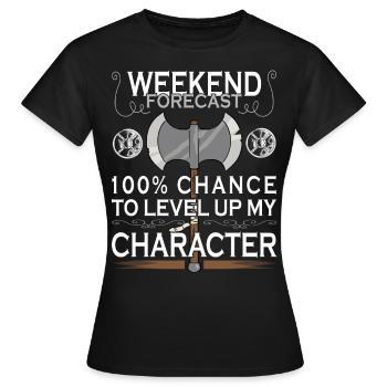 Lustiges Larp Schwertkampf Rollenspiel - Frauen T-Shirt - Schwarz - Vorne - AI Model Female 172 dark (172cm)