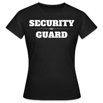 Security Guard - Women's T-Shirt - black - Front - AI Model Female 172 dark (172cm)