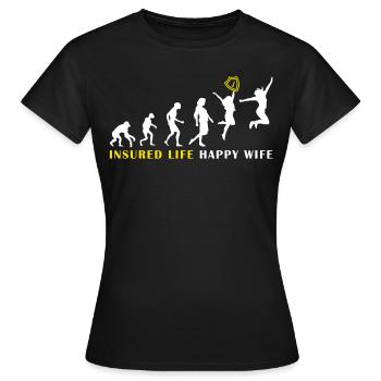 Agent d’assurance Evolution - T-shirt Femme - noir - Devant - AI Model Female 172 dark (172cm)