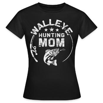 Héroïne de sandre - Chasseresse du doré jaune - T-shirt Femme - noir - Devant - AI Model Female 172 dark (172cm)
