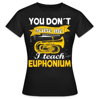 Drôle de fanfare de cuivres Euphonium - T-shirt Femme - noir - Devant - AI Model Female 172 dark (172cm)
