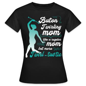 Gymnastik Tanz Baton Wirbeln Turnen - Frauen T-Shirt - Schwarz - Vorne - AI Model Female 172 dark (172cm)