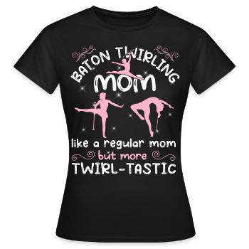 Gymnastik Tanz Baton Wirbeln Turnen - Frauen T-Shirt - Schwarz - Vorne - AI Model Female 172 dark (172cm)