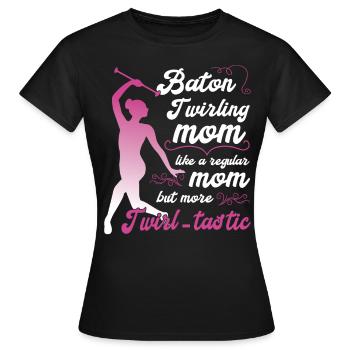 Gymnastik Tanz Baton Wirbeln Turnen - Frauen T-Shirt - Schwarz - Vorne - AI Model Female 172 dark (172cm)