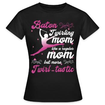 Gymnastik Tanz Baton Wirbeln Turnen - Frauen T-Shirt - Schwarz - Vorne - AI Model Female 172 dark (172cm)