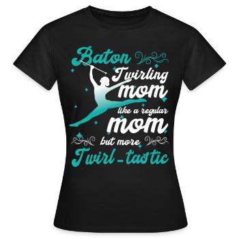 Gymnastik Tanz Baton Wirbeln Turnen - Frauen T-Shirt - Schwarz - Vorne - AI Model Female 172 dark (172cm)