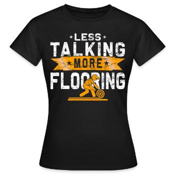 Flooring carpet installers - Women's T-Shirt - black - Front - AI Model Female 172 dark (172cm)