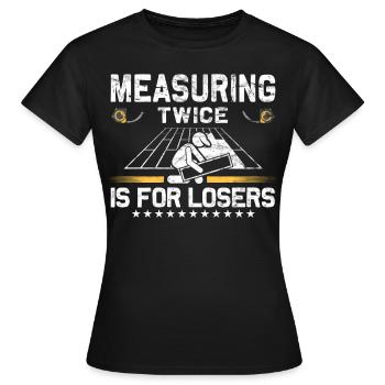 Flooring carpet installers - Women's T-Shirt - black - Front - AI Model Female 172 dark (172cm)