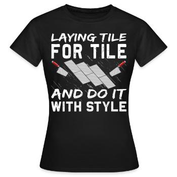 Flooring carpet installers - Women's T-Shirt - black - Front - AI Model Female 172 dark (172cm)