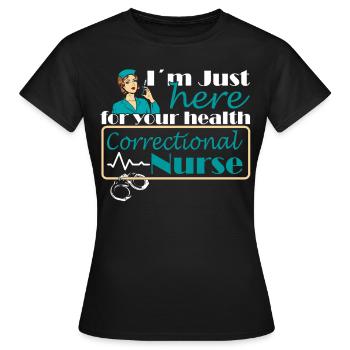 Infirmières et infirmiers correctionnels en milieu carcéral - T-shirt Femme - noir - Devant - AI Model Female 172 dark (172cm)