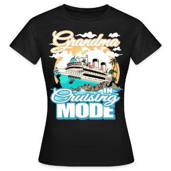 Granny in Cruise Mode - Boat Trip - Women's T-Shirt - black - Front - AI Model Female 172 dark (172cm)