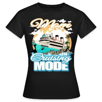 Maman en mode conduite - famille de vacances - T-shirt Femme - noir - Devant - AI Model Female 172 dark (172cm)
