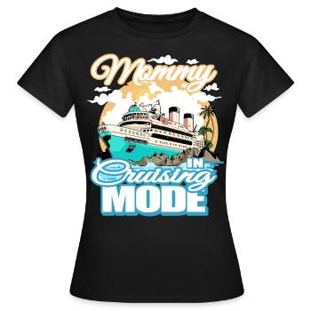 Mommy Cruising Fashion Boat Trip On Vacation - Women's T-Shirt - black - Front - AI Model Female 172 dark (172cm)