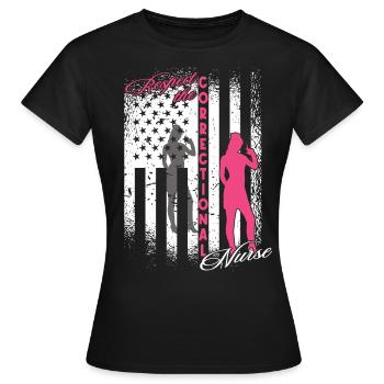 Infirmières et infirmiers correctionnels en milieu carcéral - T-shirt Femme - noir - Devant - AI Model Female 172 dark (172cm)