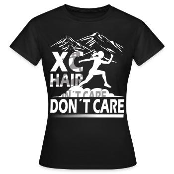 XC running present for men and women - Women's T-Shirt - black - Front - AI Model Female 172 dark (172cm)