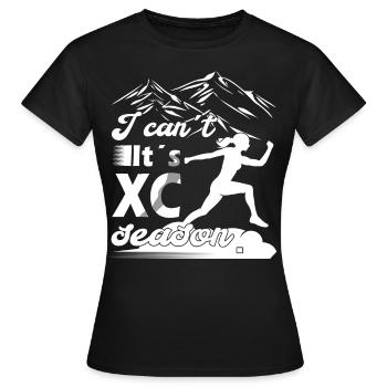XC running present for men and women - Women's T-Shirt - black - Front - AI Model Female 172 dark (172cm)