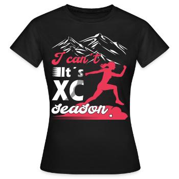 XC running present for men and women - Women's T-Shirt - black - Front - AI Model Female 172 dark (172cm)