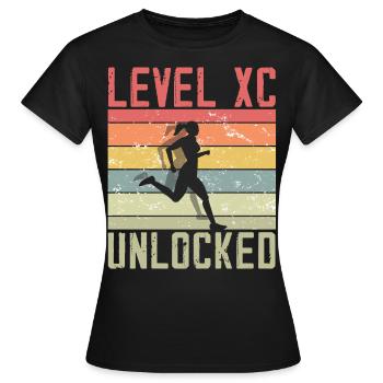 XC running present for men and women - Women's T-Shirt - black - Front - AI Model Female 172 dark (172cm)