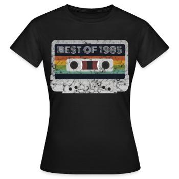 1985 Jahrgang | Best of 1985 | 1985 Retro Musik - Frauen T-Shirt - Schwarz - Vorne - AI Model Female 172 dark (172cm)