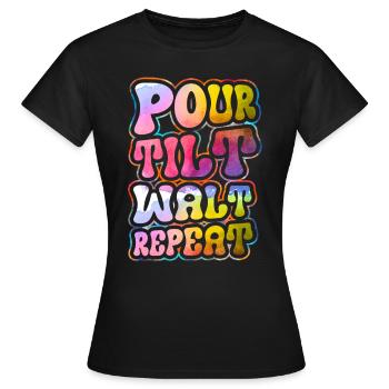 Cool Artist Art Acrylic Painting Casting Color - T-shirt Femme - noir - Devant - AI Model Female 172 dark (172cm)