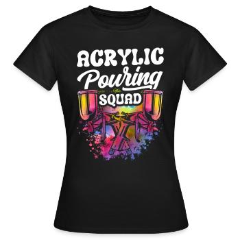 Artiste cool Art Acrylique Peintre Casting Couleur - T-shirt Femme - noir - Devant - AI Model Female 172 dark (172cm)