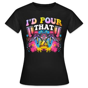 Artiste cool Art Acrylique Peintre Casting Couleur - T-shirt Femme - noir - Devant - AI Model Female 172 dark (172cm)