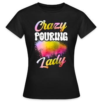 Cool Artist Art Acrylic Painting Casting Color - T-shirt Femme - noir - Devant - AI Model Female 172 dark (172cm)