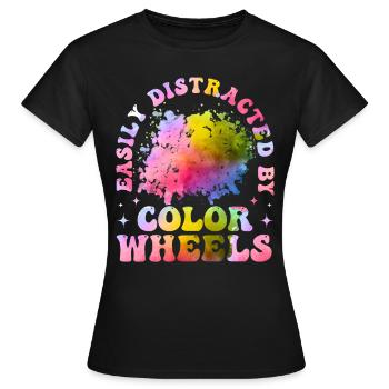 Artiste cool Art Acrylique Peintre Casting Couleur - T-shirt Femme - noir - Devant - AI Model Female 172 dark (172cm)