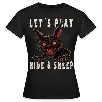 Lass Uns Verstecken - Frauen T-Shirt - Schwarz - Vorne - AI Model Female 172 dark (172cm)