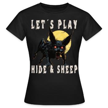 Lass Uns Verstecken - Frauen T-Shirt - Schwarz - Vorne - AI Model Female 172 dark (172cm)