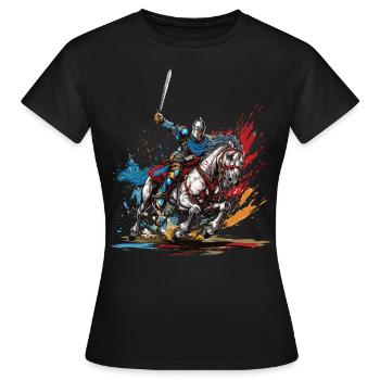 Renaissance Festivals Medieval - Women's T-Shirt - black - Front - AI Model Female 172 dark (172cm)
