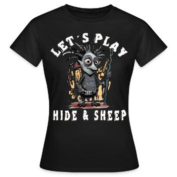 Lass Uns Verstecken - Frauen T-Shirt - Schwarz - Vorne - AI Model Female 172 dark (172cm)
