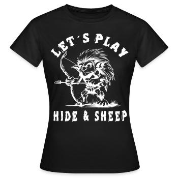 Lass Uns Verstecken - Frauen T-Shirt - Schwarz - Vorne - AI Model Female 172 dark (172cm)