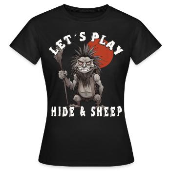 Lass Uns Verstecken - Frauen T-Shirt - Schwarz - Vorne - AI Model Female 172 dark (172cm)