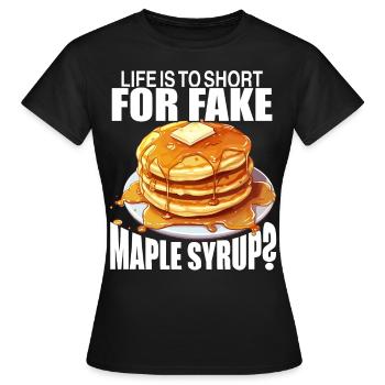 Journée nationale du sirop d’érable - Life - T-shirt Femme - noir - Devant - AI Model Female 172 dark (172cm)