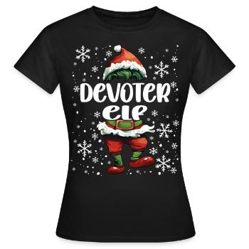 Weihnachtsoutfit Devoter Elf - Frauen T-Shirt - Schwarz - Vorne - AI Model Female 172 dark (172cm)