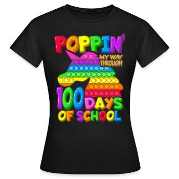 100. Schultag Einhornkostüm 100 Schultage - Frauen T-Shirt - Schwarz - Vorne - AI Model Female 172 dark (172cm)